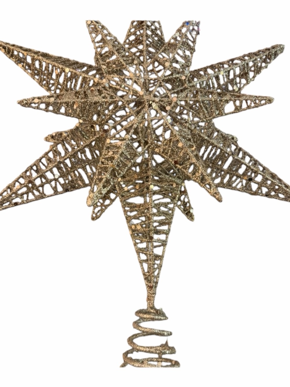 Sparkling Silver Star Tree Topper